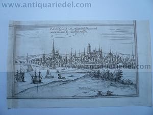 Wismar, anno 1575, Panorama bei Braun/Hognberg, selten