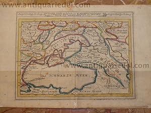 Ukraine map, Gabriel Bodenehr, a.1720,Black Sea
