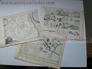 Befestigung/Belagerung/Kriegswesen, anno 1700, 3 Karten, N.de Fe