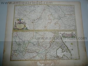 Bild des Verkufers fr Course of the Rhin, Danckerts map anno 1690 zum Verkauf von Hammelburger Antiquariat