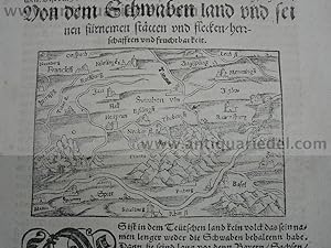South-Germany,map,Münster.S.anno 1570, woodcut