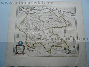 Morea,Peloponnes,map,Mercator, anno 1630,original colours