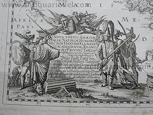 Bild des Verkufers fr Eastern Mediterranean, Greece, Map, Sandrart, anno 1690, scarce! zum Verkauf von Hammelburger Antiquariat