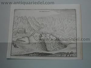 Aiguebelle,Fortress Charboniere,anno 1650,Merian