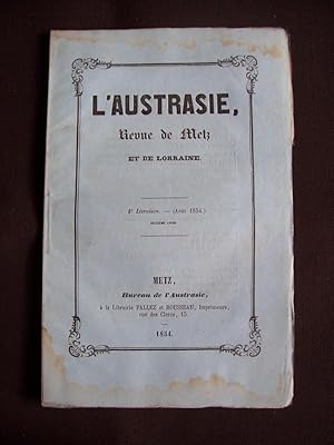 L'Austrasie - Revue de Metz et de Lorraine - Août 1854