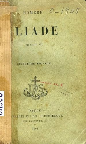 Bild des Verkufers fr ILIADE, CHANT VI, Texte Grec Annot zum Verkauf von Le-Livre