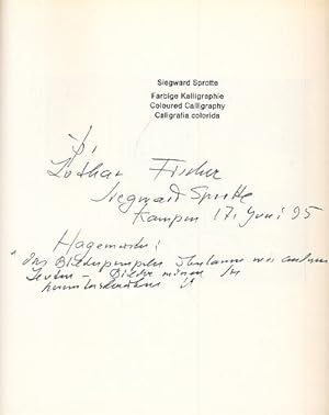 Farbige Kalligraphie. Coloured calligraphy. Einl. von Sílvia Chicó. Mit Beitr. von Herbert Read .