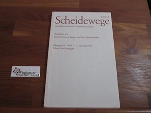 Bild des Verkufers fr Scheidewege. Jahresschrift fr skeptisches Denken. Jahrgang 11, Heft 1. 1981 zum Verkauf von Antiquariat im Kaiserviertel | Wimbauer Buchversand