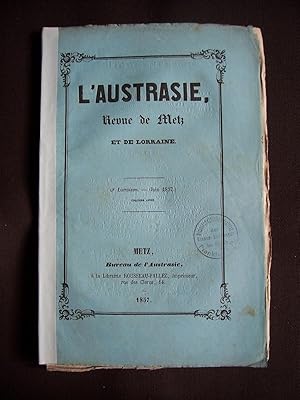 L'Austrasie - Revue de Metz et de Lorraine - Juin 1857