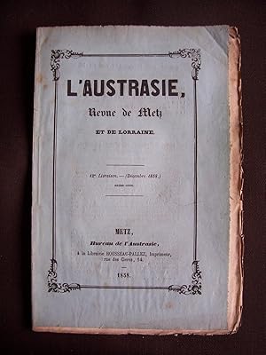 L'Austrasie - Revue de Metz et de Lorraine - Décembre 1858