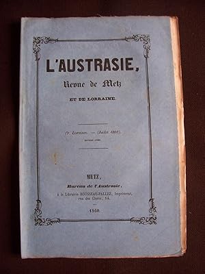 L'Austrasie - Revue de Metz et de Lorraine - Juillet 1860