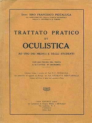 Imagen del vendedor de Trattato pratico di oculistica a la venta por Librodifaccia