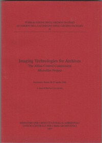 Bild des Verkufers fr Imaging technologies for archives zum Verkauf von Librodifaccia