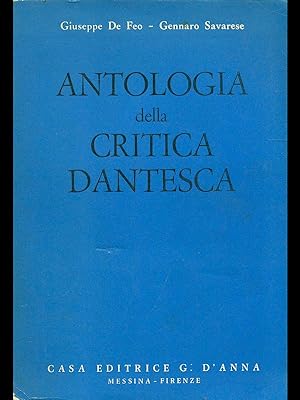Bild des Verkufers fr antologia della critica dantesca zum Verkauf von Librodifaccia