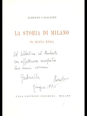 Seller image for La storia di Milano in sesta rima for sale by Librodifaccia