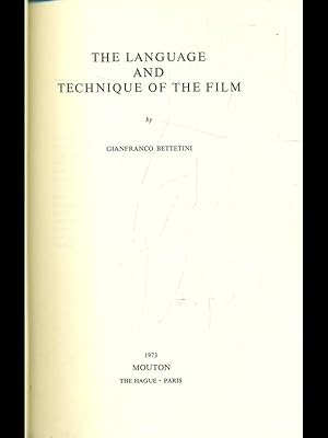 Imagen del vendedor de The language and technique of the film a la venta por Librodifaccia