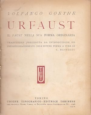 Bild des Verkufers fr Urfaust zum Verkauf von Librodifaccia