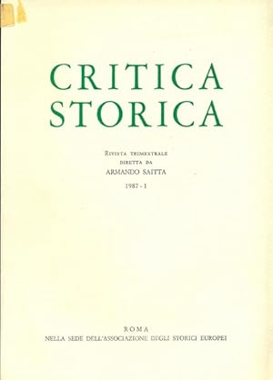 Critica storica n.1/1987