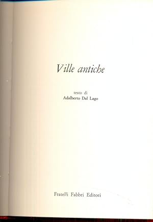 Seller image for Ville Antiche for sale by Librodifaccia