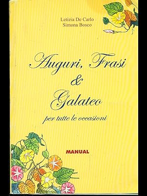 Bild des Verkufers fr Auguri frasi & galateo zum Verkauf von Librodifaccia