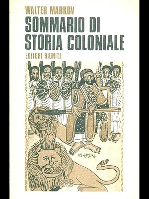 Bild des Verkufers fr Sommario di storia coloniale zum Verkauf von Librodifaccia