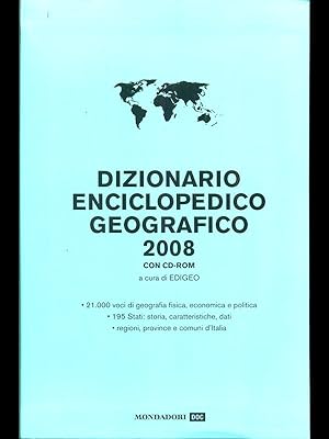 Bild des Verkufers fr Dizionario enciclopedico geografico 2008 con cd-rom zum Verkauf von Librodifaccia