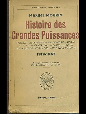 Bild des Verkufers fr Histoire des grandes puissances zum Verkauf von Librodifaccia
