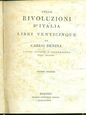 Bild des Verkufers fr Rivoluzioni d'Italia libri venticinque tomi 1-2 zum Verkauf von Librodifaccia