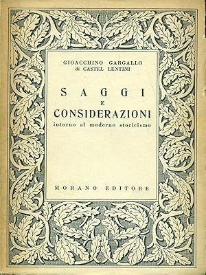 Seller image for Saggi e considerazioni for sale by Librodifaccia