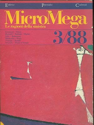 Bild des Verkufers fr MicroMega n.3/1988 zum Verkauf von Librodifaccia