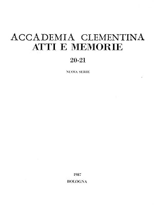 Bild des Verkufers fr Accademia Clementina. Atti e memorie n. 20-21 zum Verkauf von Librodifaccia