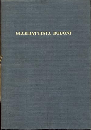 Image du vendeur pour Giambattista Bodoni mis en vente par Librodifaccia