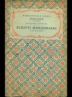 Bild des Verkufers fr Scritti manzoniani zum Verkauf von Librodifaccia