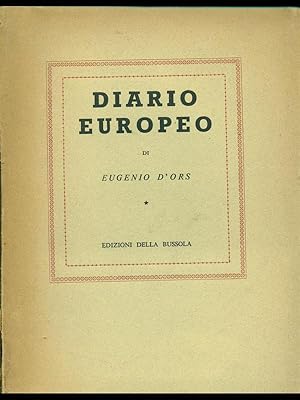 Bild des Verkufers fr Diario europeo zum Verkauf von Librodifaccia