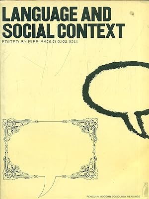 Seller image for Language and social context for sale by Librodifaccia