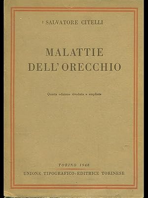Bild des Verkufers fr Malattie dell'orecchio zum Verkauf von Librodifaccia