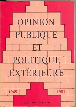 Bild des Verkufers fr Opinion publique et politique exterieure zum Verkauf von Librodifaccia