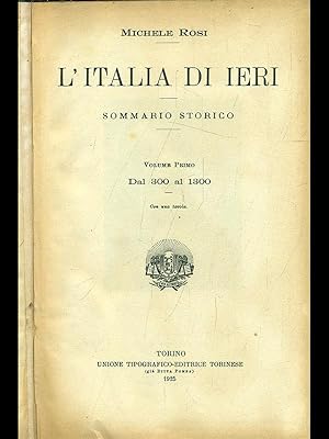 Seller image for L'Italia di ieri vol. 1 for sale by Librodifaccia