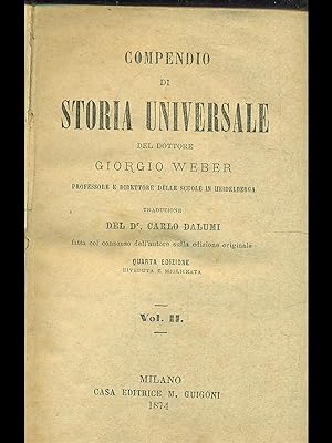 Bild des Verkufers fr compendio di storia universale vol.II zum Verkauf von Librodifaccia