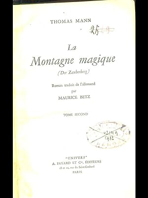 Image du vendeur pour La Montagne magique II mis en vente par Librodifaccia