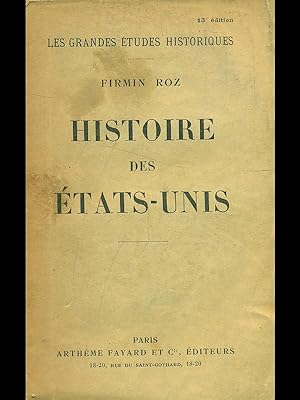 Bild des Verkufers fr Histoire des etas-Units zum Verkauf von Librodifaccia