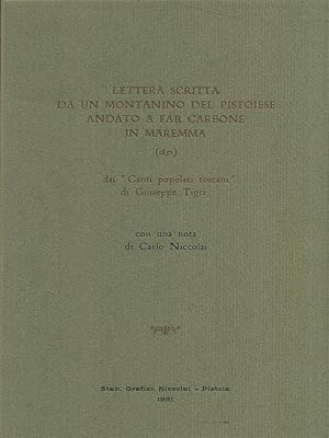 Immagine del venditore per Lettera scritta da un montanino del pistoiese venduto da Librodifaccia