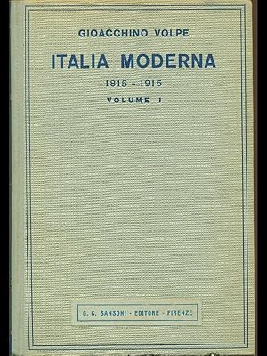 Bild des Verkufers fr Italia moderna 1815-1915 vol I zum Verkauf von Librodifaccia