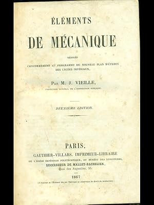 Seller image for Elements de mecanique for sale by Librodifaccia