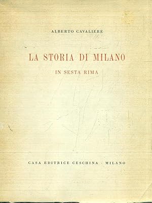 Seller image for La storia di Milano in sesta rima for sale by Librodifaccia