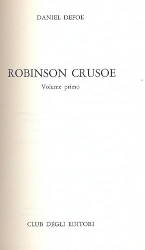 Immagine del venditore per Robinson Crusoe. 2 volumi venduto da Librodifaccia