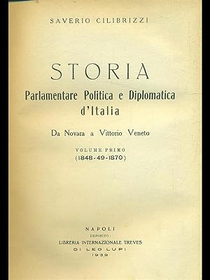 Imagen del vendedor de Storia parlamentare d'Italia vol. 1 a la venta por Librodifaccia