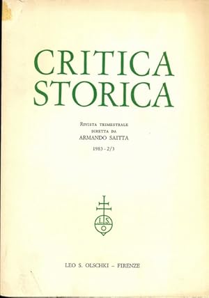 Critica storica n.2-3 / 1983