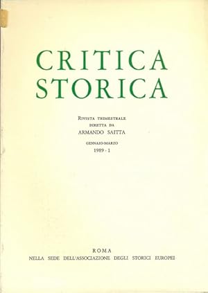 Critica storica n.1/1989