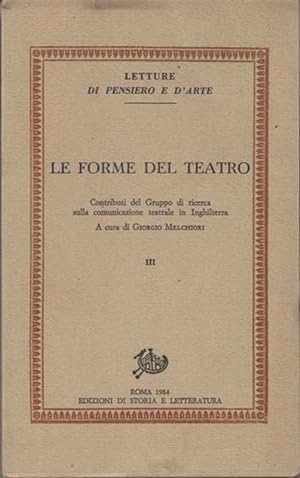 Bild des Verkufers fr Le Forme del Teatro Vol.III zum Verkauf von Librodifaccia